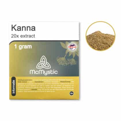 Kanna 20x 1 gram Vooraanzicht + inhoud McMystic