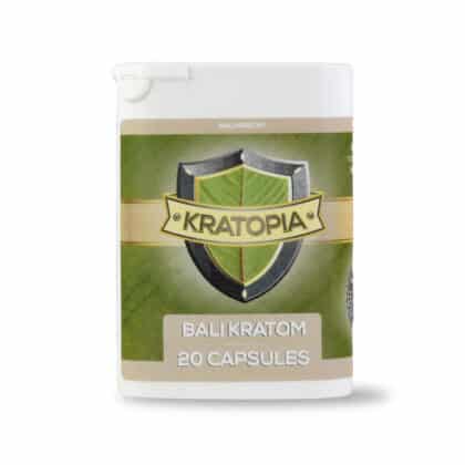 Kratom capsules white front view Kratopia