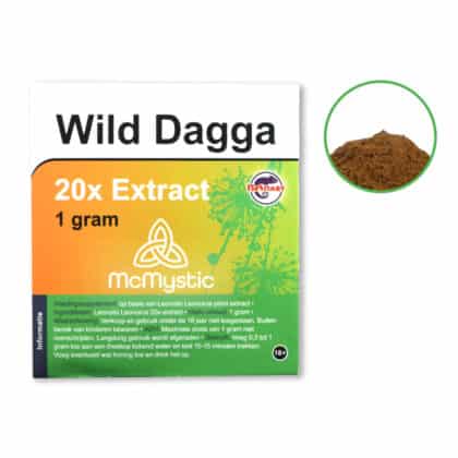 Wild Dagga 20x 1 grammo Vista frontale + contenuto McMystic