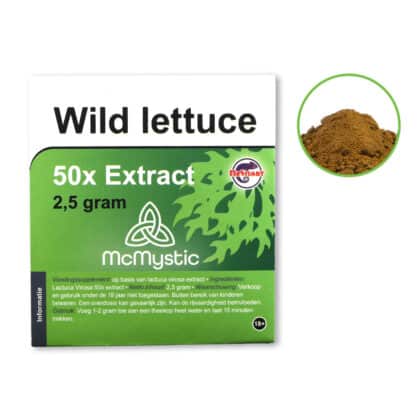 Wild Lettuce 50x 2,5 Gramm Vorderansicht + Inhalt McMystic