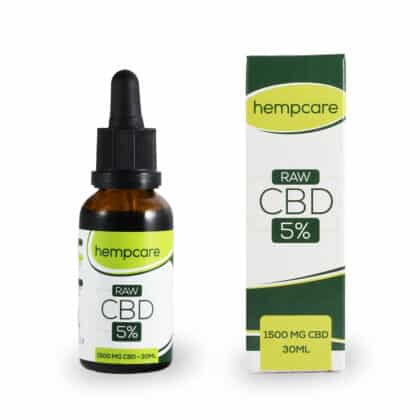 Raw Hempcare CBD 5% 30ml compleet vista frontal.